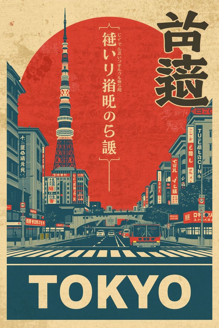 Tokyo Map Design — Paper Poster
