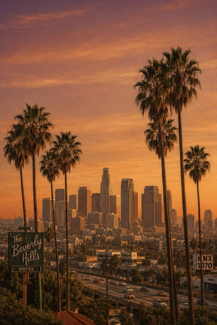 Los Angeles Map Design — Paper Poster